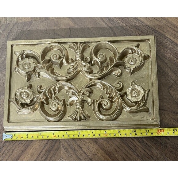 Gothic Style Wall Gold Scroll Designs Medieval Victorian Design - Picture 7 of 9